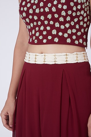 Gold Plated Pearl Waistbelt by Kiara