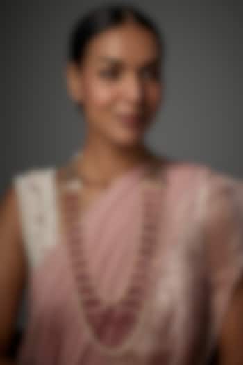 Gold Plated Kundan Polki & Onyx Long Necklace by Kiara at Pernia's Pop Up Shop