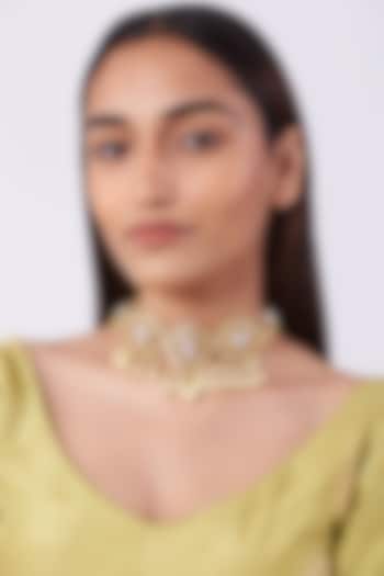 Gold Plated Choker Necklace With Pearls by Kiara at Pernia's Pop Up Shop