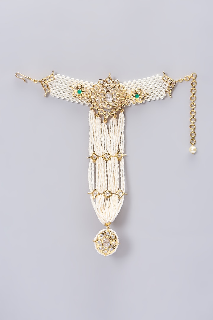 Gold Plated Pearl Hand Harness by Kiara at Pernia's Pop Up Shop