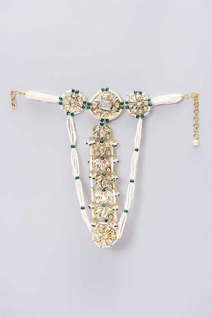 Gold Plated Pearl Hand Harness by Kiara at Pernia's Pop Up Shop
