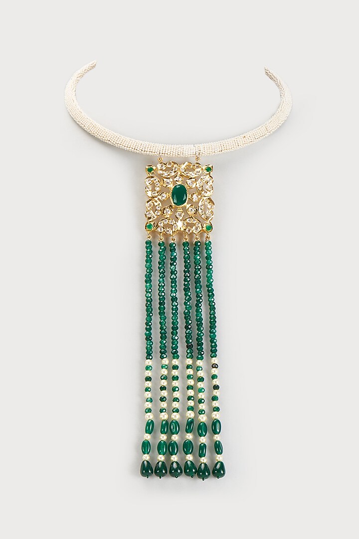 Gold Plated Kundan Polki Necklace by Kiara at Pernia's Pop Up Shop