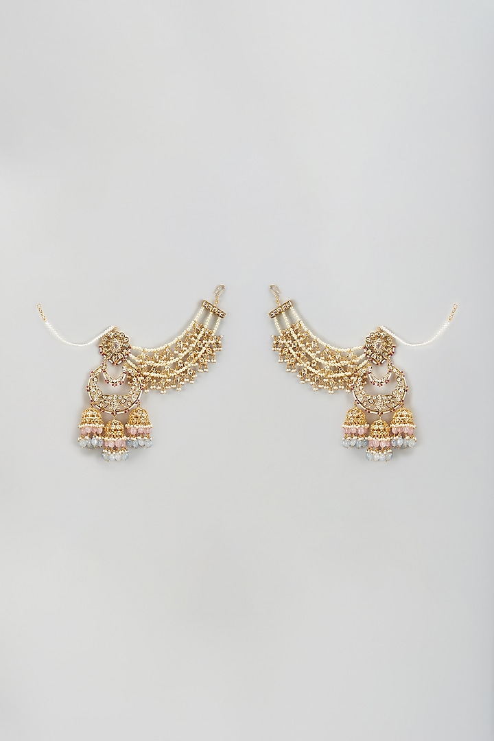 Two Tone Finish Bead Chandbali Earrings Design by Zerokaata Jewellery at  Pernia's Pop Up Shop 2024