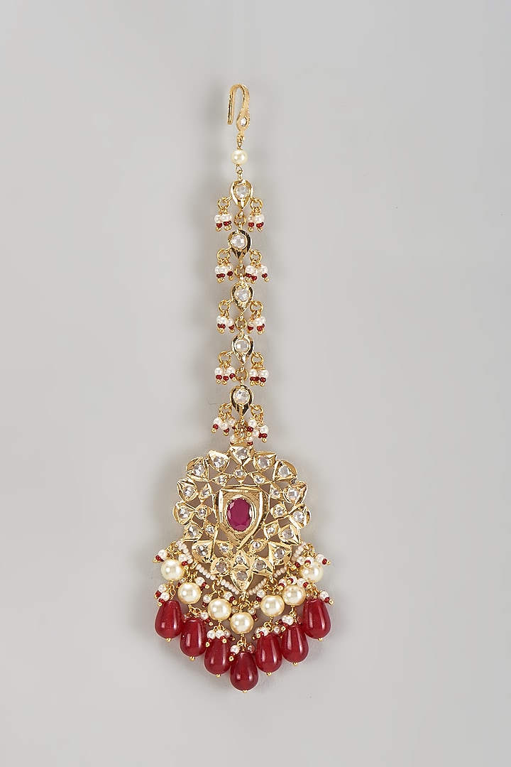 Gold Plated Kundan Polki Maangtikka by Kiara at Pernia's Pop Up Shop