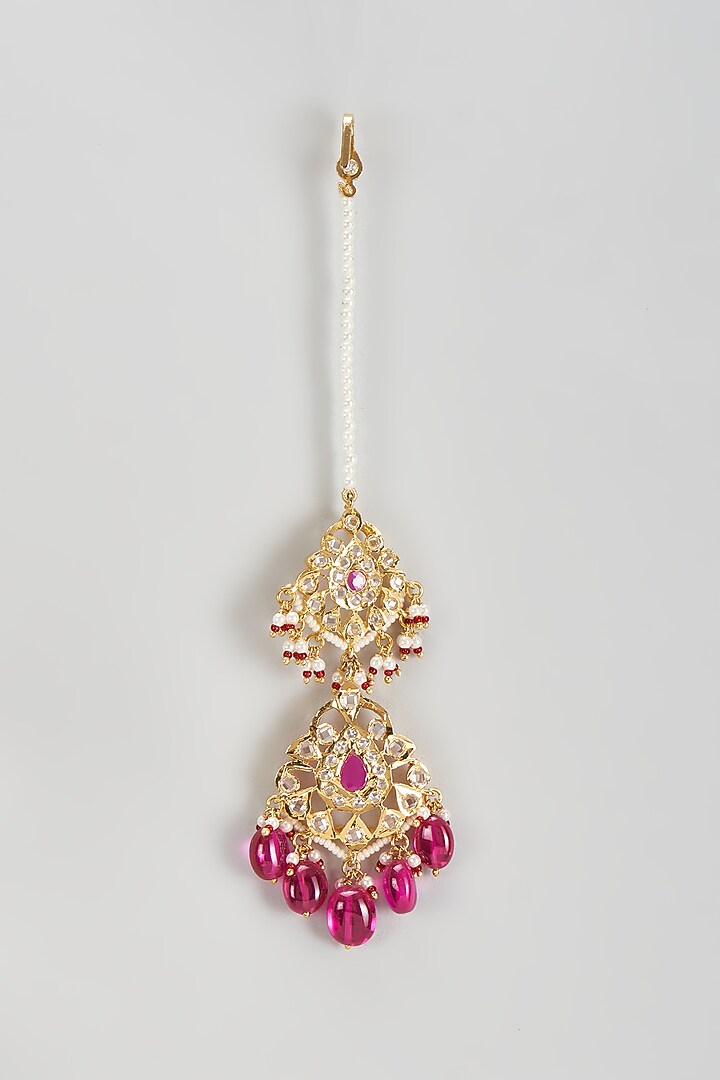 Gold Plated Kundan Polki Maangtikka by Kiara at Pernia's Pop Up Shop