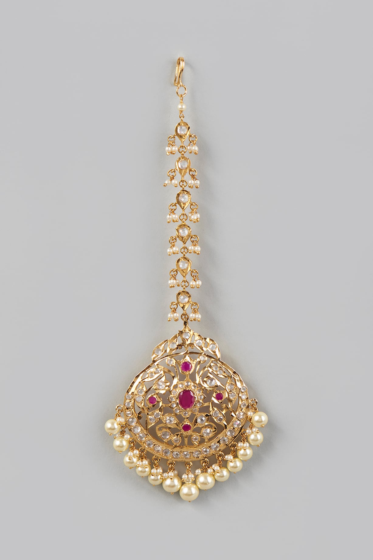 Gold Plated Kundan Polki Maang Tikka by Kiara at Pernia's Pop Up Shop
