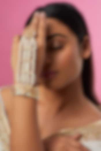 Gold Plated Semi-Precious Kundan Polki Hathphool by Kiara at Pernia's Pop Up Shop