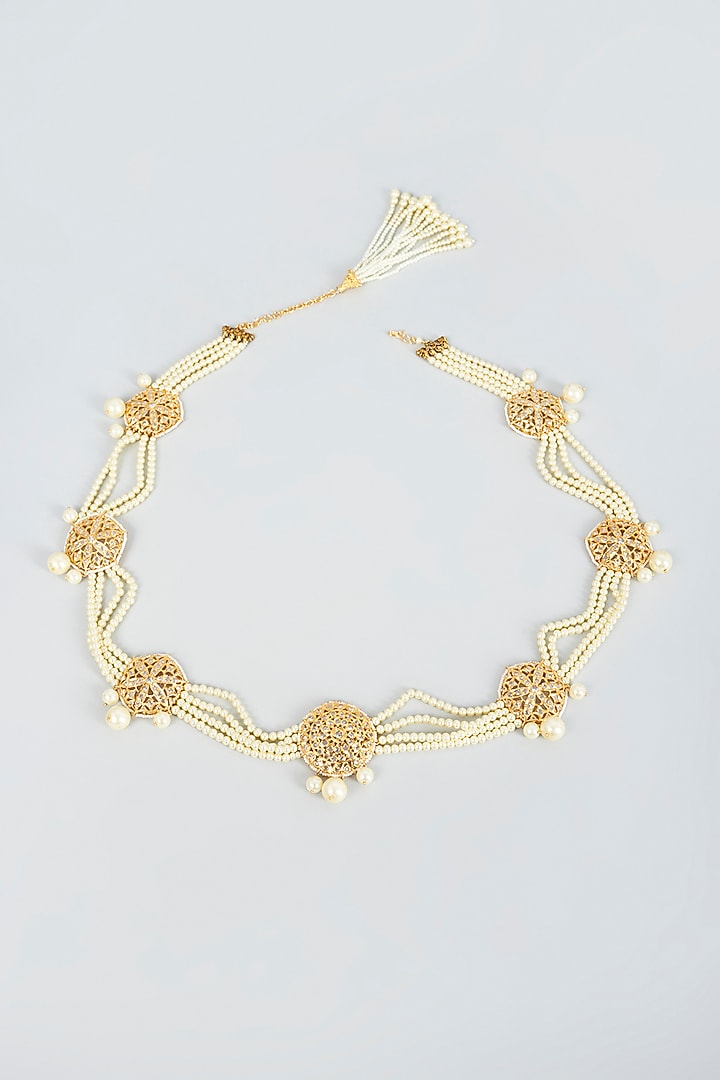 Gold Plated Semi-Precious Kundan Polki Waist Belt by Kiara at Pernia's Pop Up Shop
