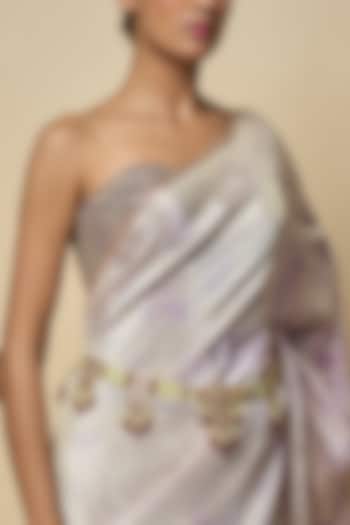 Gold Plated Kundan Polki & Red Onyx Beaded Waist Belt by Kiara at Pernia's Pop Up Shop