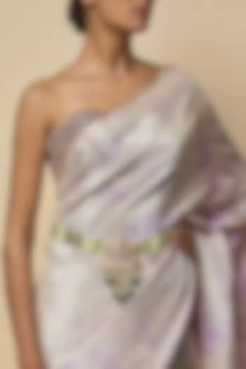 Gold Plated Kundan Polki & Green Onyx Waist Belt by Kiara at Pernia's Pop Up Shop