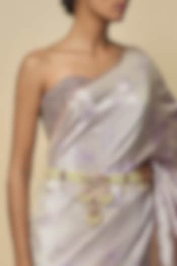 Gold Plated Kundan Polki & Red Onyx Waist Belt by Kiara at Pernia's Pop Up Shop