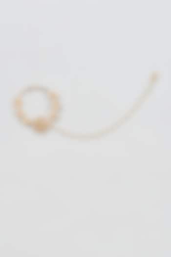 Gold Plated Kundan Polki & Pearl Nath by Kiara at Pernia's Pop Up Shop