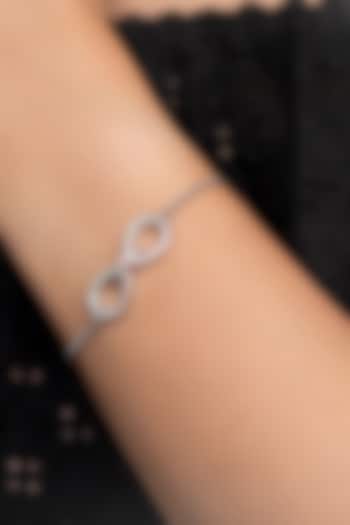 14 Kt White Gold Infinity Diamond Chain Bracelet by Kaj Fine Jewellery