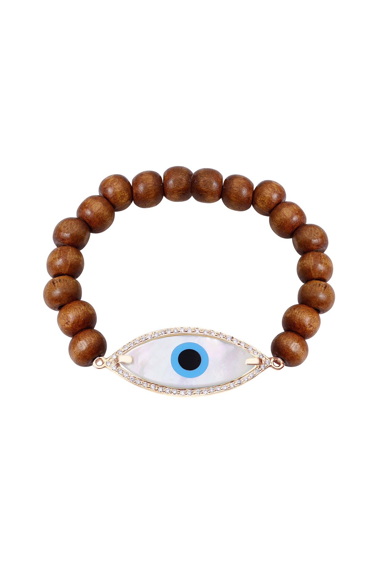14 Kt Yellow Gold Evil Eye Diamond Bracelet by Kaj Fine Jewellery at  Pernia's Pop Up Shop