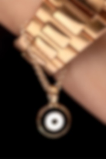 14 Kt Rose Gold Enameled Watch Charm by Kaj Fine Jewellery