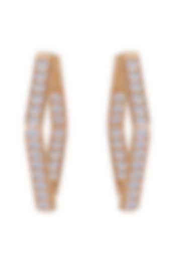 18 Kt Yellow Gold Diamond Rhombus Earrings by Kaj Fine Jewellery at Pernia's Pop Up Shop