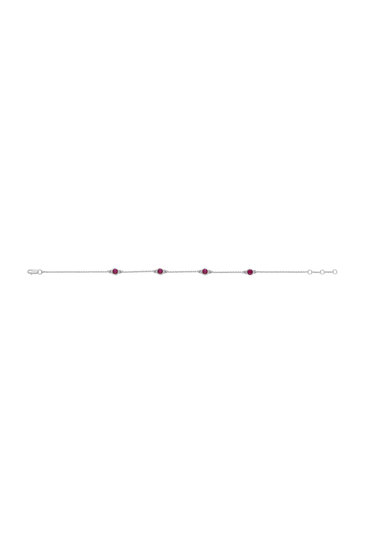 14 Kt Yellow Gold Diamond & Ruby Bracelet by Kaj Fine Jewellery