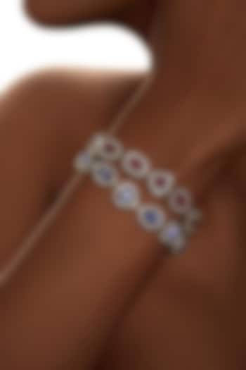 18 Kt White Gold Ruby & Diamond Bracelet by Kaj Fine Jewellery at Pernia's Pop Up Shop