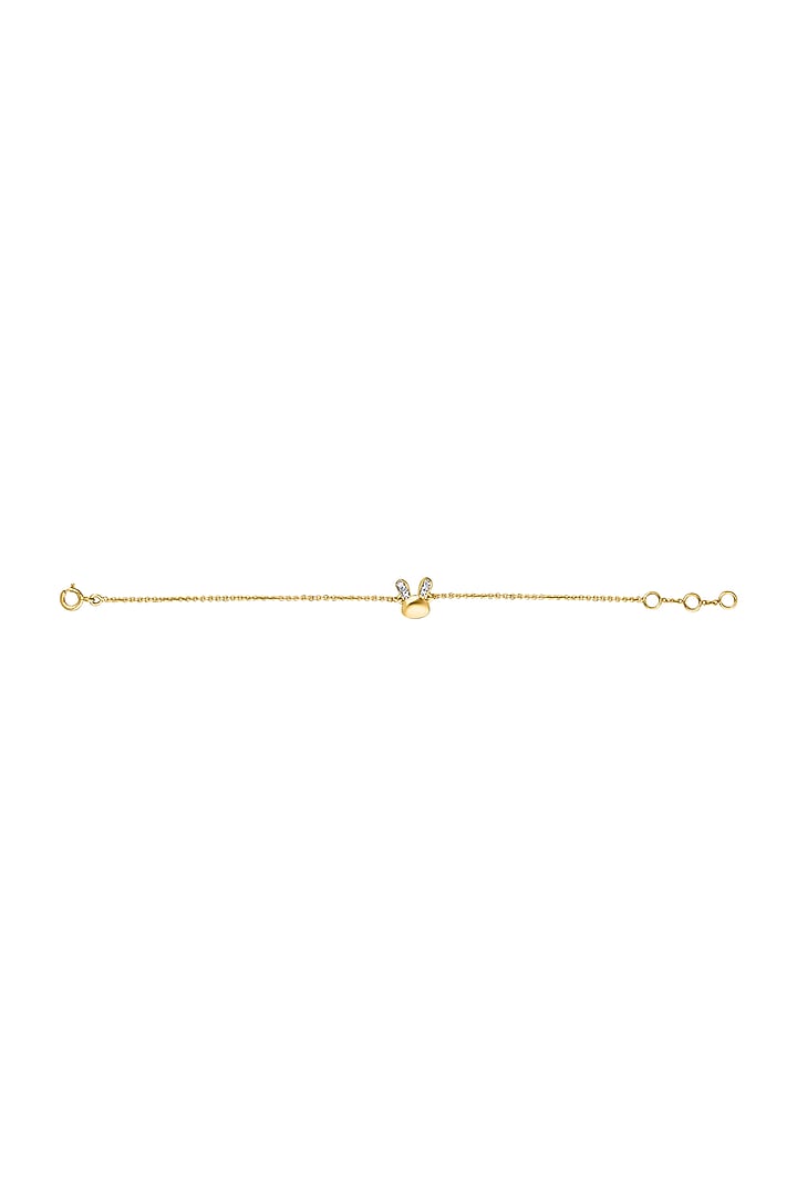 14kt Yellow Gold Diamond Bunny Bracelet by Kaj Fine Jewellery at Pernia's Pop Up Shop
