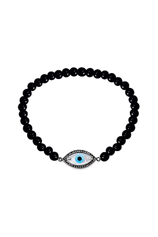14Kt Black Gold Marquise Evil Eye Bracelet by KAJ Fine Jewellery Men