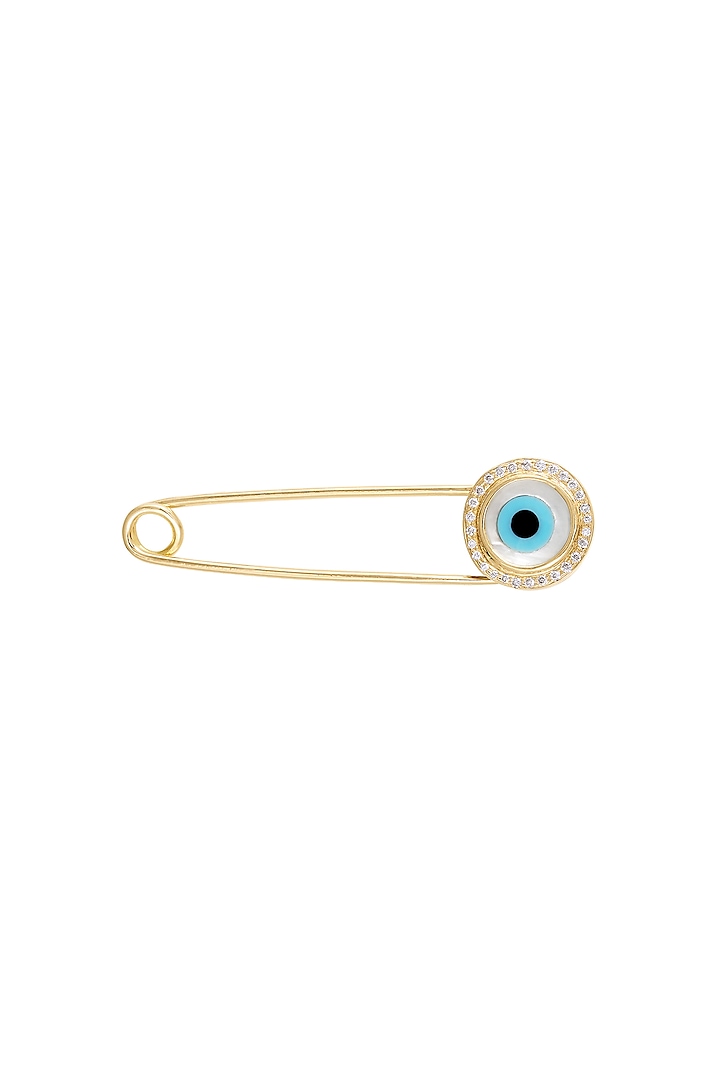 14Kt Yellow Gold Evil Eye Tie-Pin by KAJ Fine Jewellery Men
