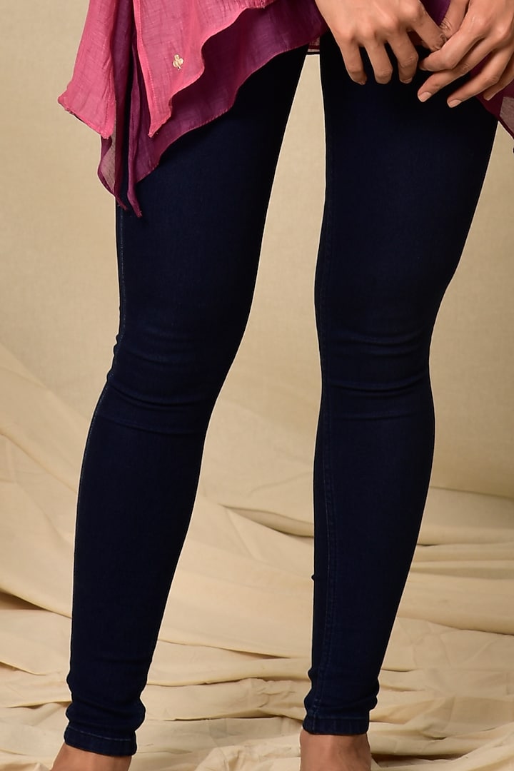 Wine Purple Chanderi Layered Top by Kaarah By Kaavya at Pernia's Pop Up Shop