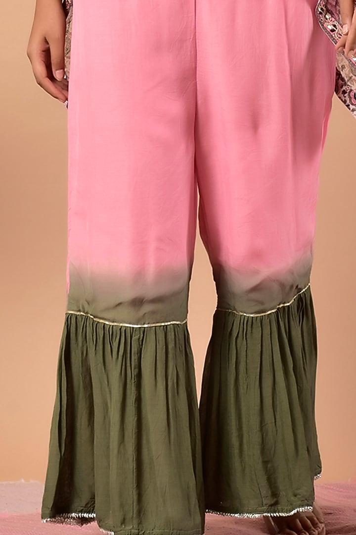 Pink Shaded Jumpsuit With Jacket by Kaarah By Kaavya at Pernia's Pop Up Shop