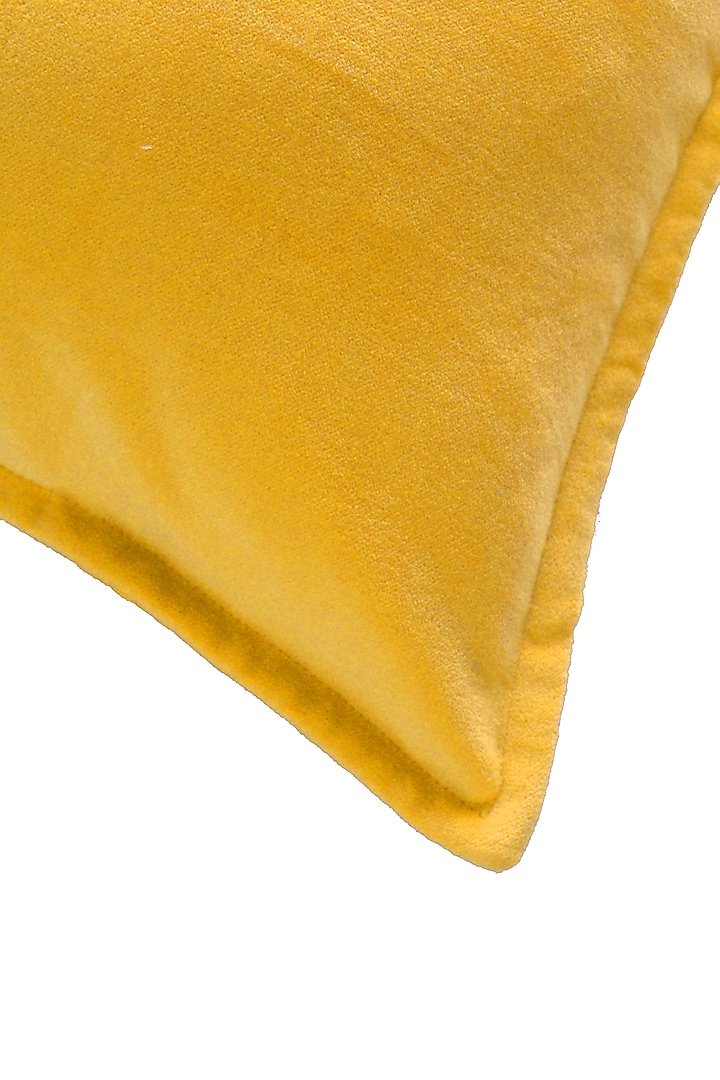 Yellow Soft Velvet Pillow Cover by Kalakari Home at Pernia's Pop Up Shop