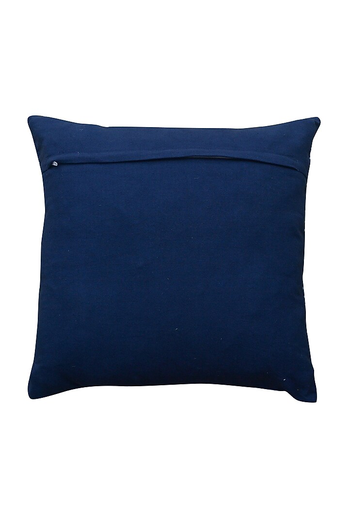Navy Blue Tufting Embroidered Pillow Cover by Kalakari Home at Pernia's Pop Up Shop