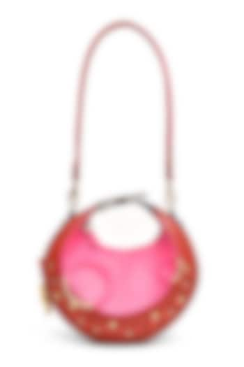 Multi-Colored Genuine Leather Embossed Halo Bag by Immri at Pernia's Pop Up Shop