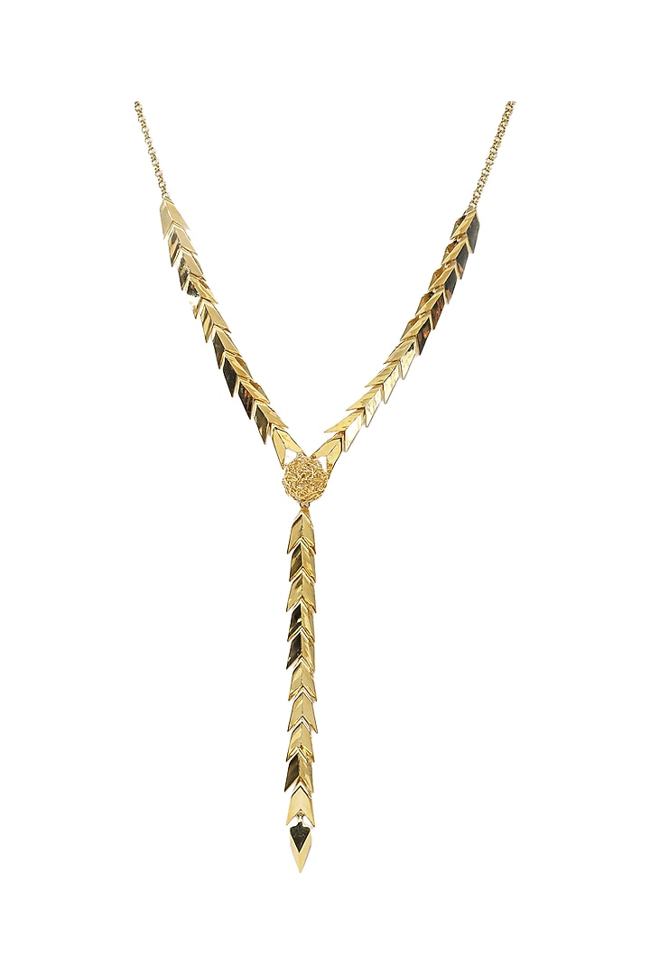 Gold Plated Cleavage Necklace by KALON DESIGNS at Pernia's Pop Up Shop
