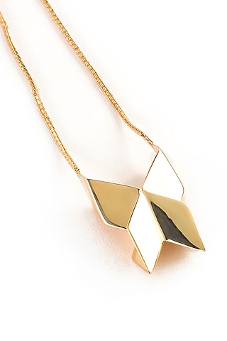 Gold Plated Handcrafted Necklace by KALON DESIGNS