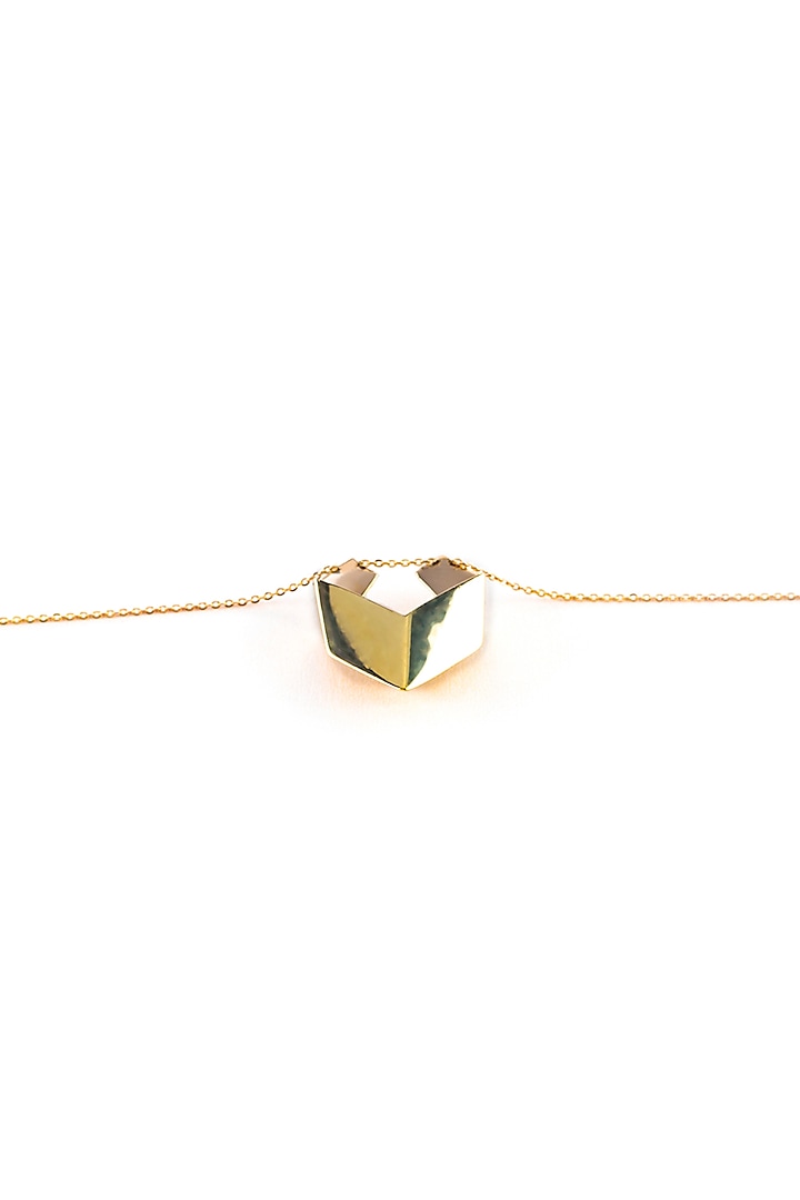 Gold Plated Brass Necklace by KALON DESIGNS