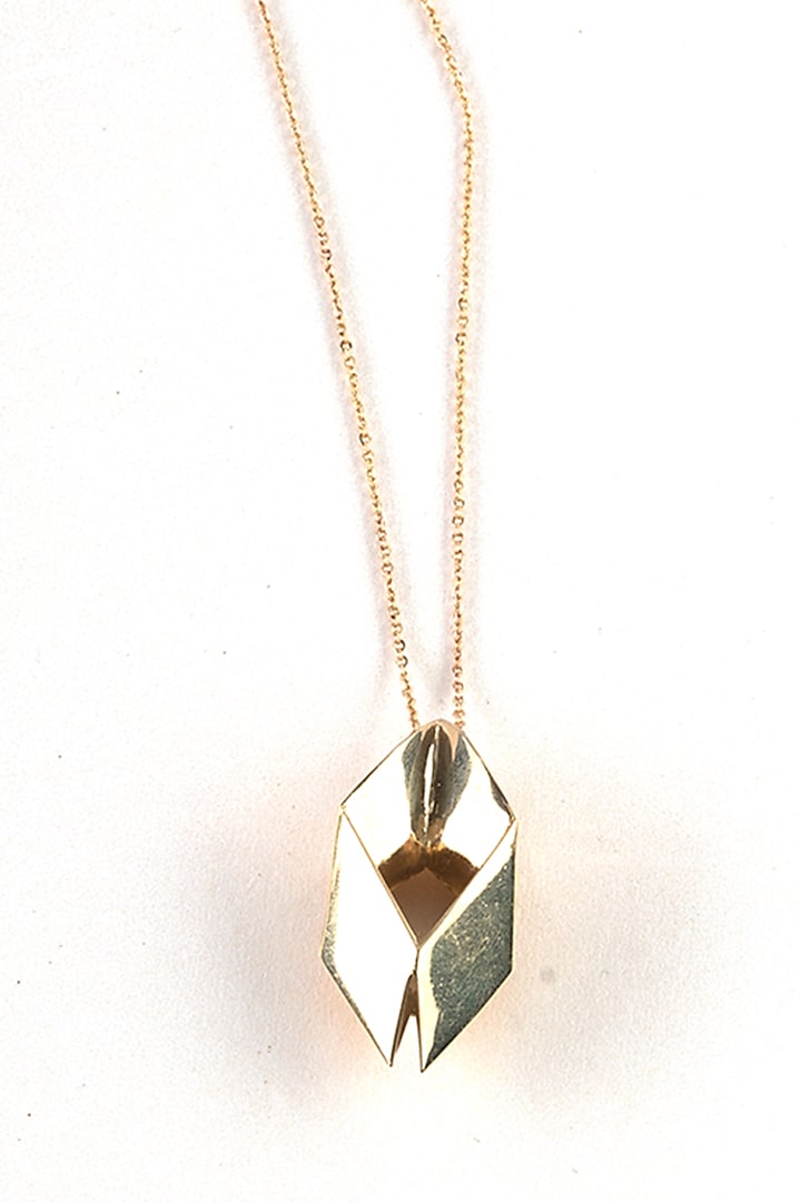 Gold Plated Pendant Necklace by KALON DESIGNS