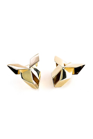 Gold Plated Handcrafted Earrings by KALON DESIGNS