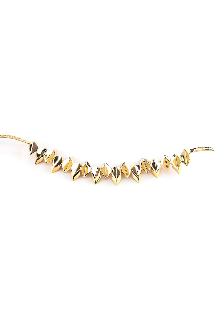 Gold Plated Handcrafted Choker Necklace by KALON DESIGNS