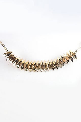 Gold Plated Handcrafted Necklace by KALON DESIGNS