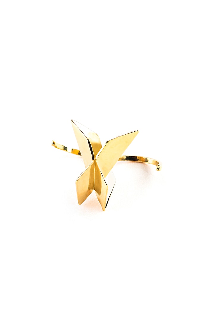 Gold Plated Handcrafted Ring by KALON DESIGNS