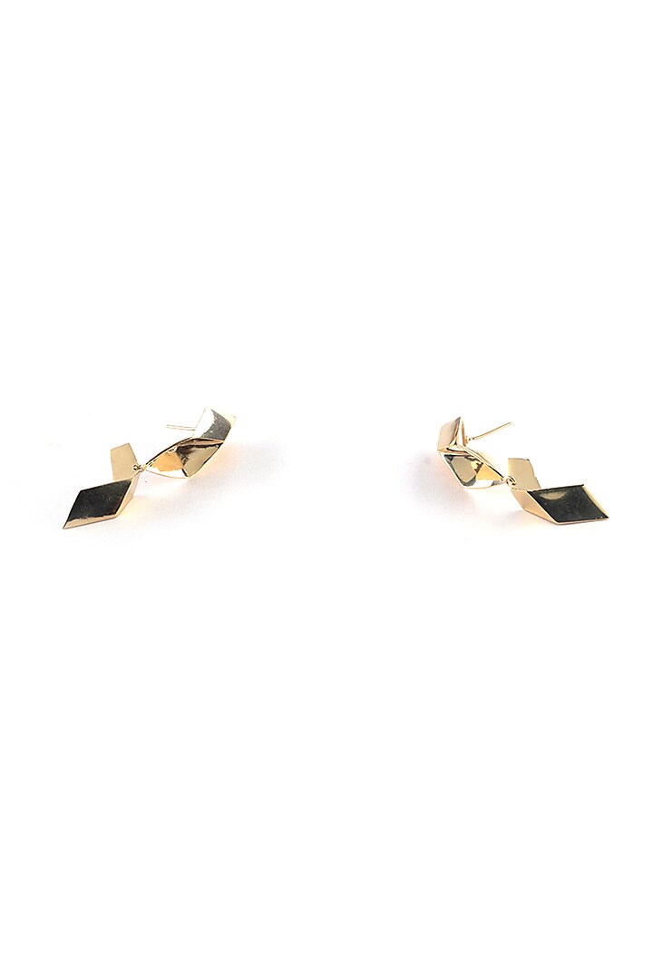 Gold Plated Handcrafted Dangler Earrings by KALON DESIGNS