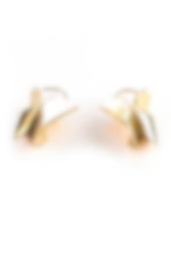 Gold Plated Brass Dangler Earrings by KALON DESIGNS at Pernia's Pop Up Shop