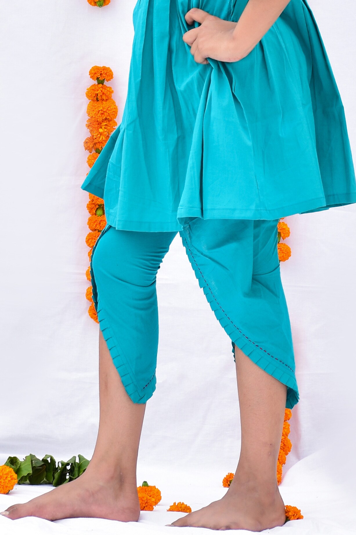 Hand Embroidered Dhoti Set