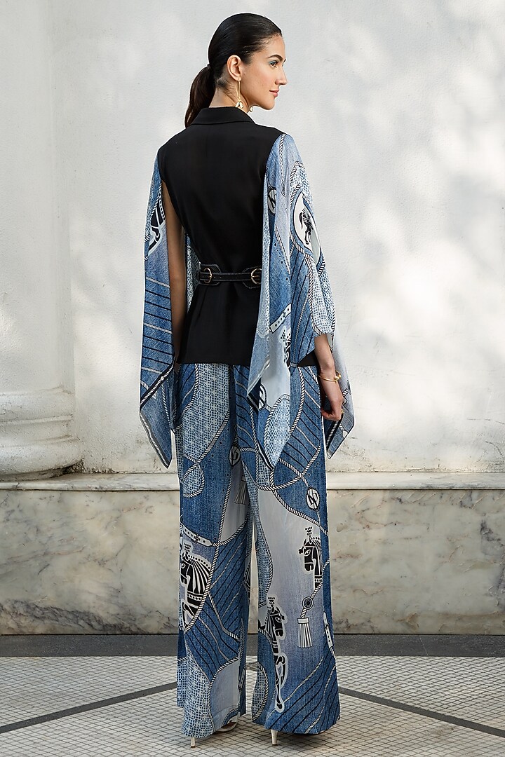 Denim Printed Pants by Kamaali Pret at Pernia's Pop Up Shop