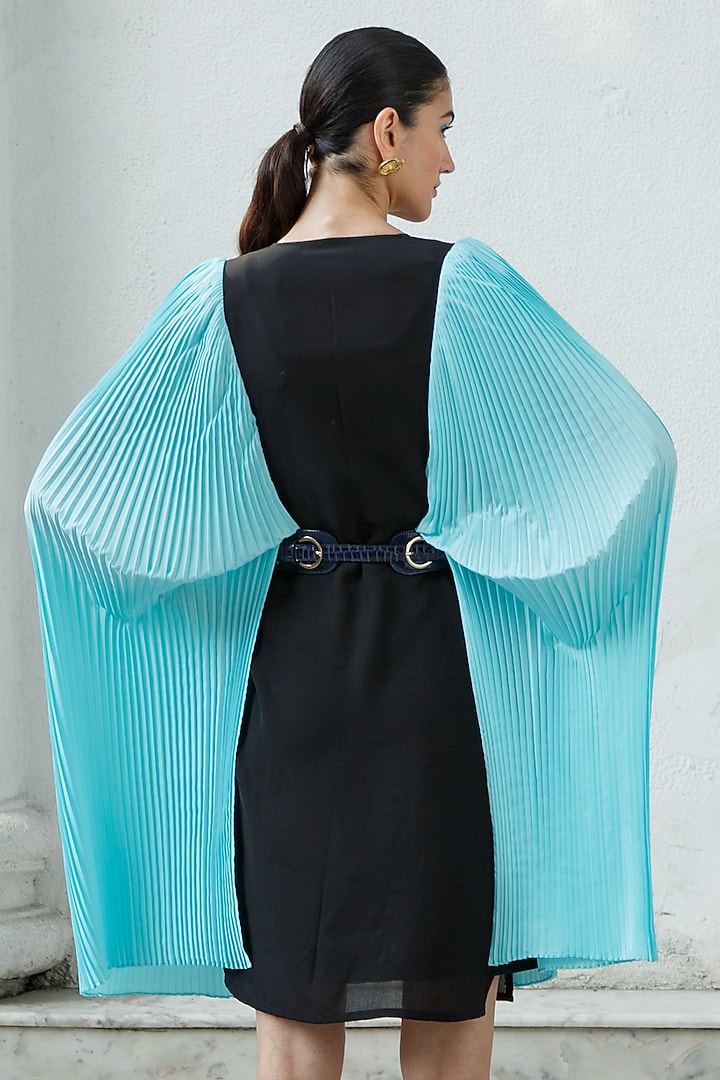 Black & Pool Blue Vacation Dress by Kamaali Pret at Pernia's Pop Up Shop