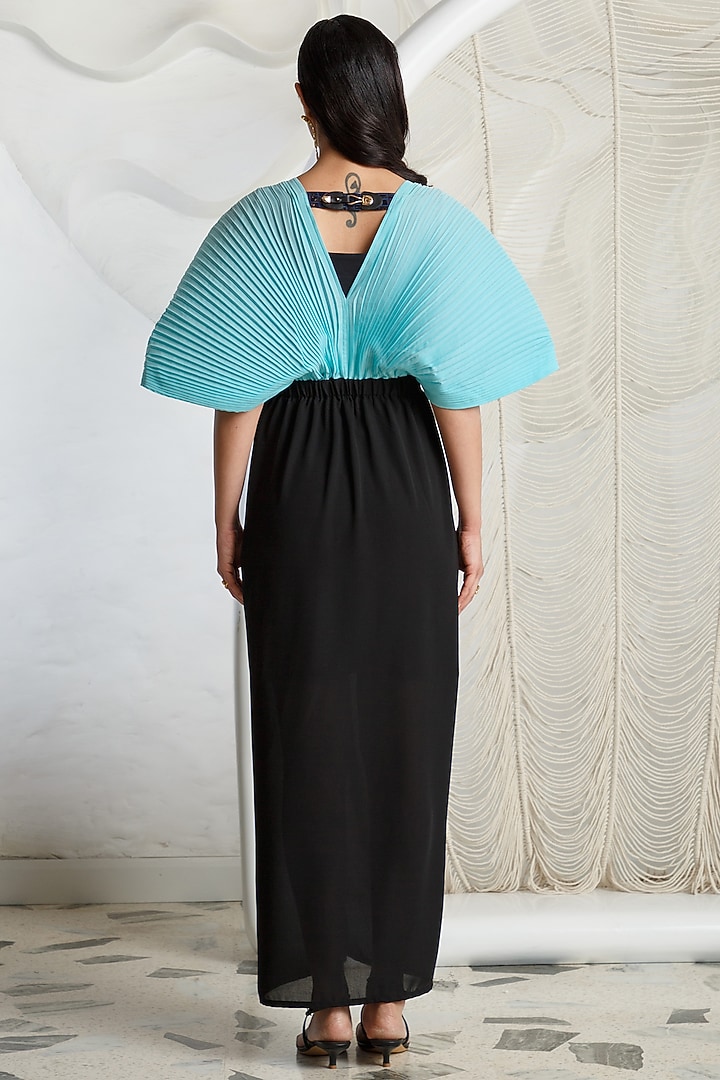 Pool Blue Micro Polyester Cover-Up by Kamaali Pret at Pernia's Pop Up Shop