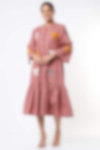 Blush Pink Cotton Vacation Dress by Kanika Goyal at Pernia's Pop Up Shop