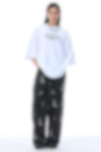 White Cotton Printed T-Shirt by Kanika Goyal at Pernia's Pop Up Shop