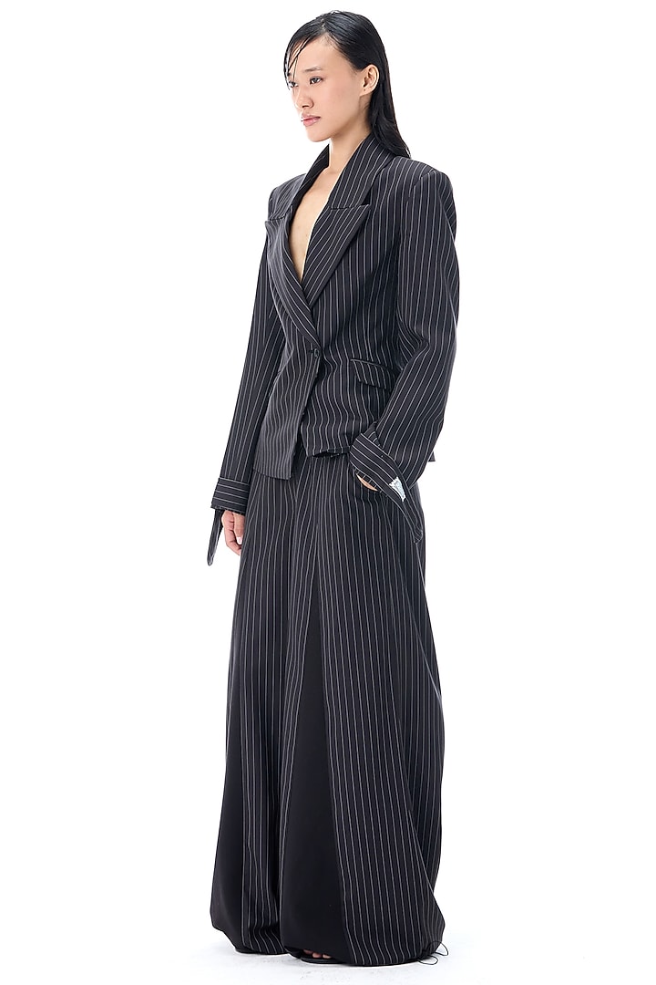 Black Cotton Pants by Kanika Goyal at Pernia's Pop Up Shop
