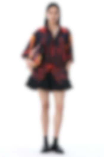 Multi-Colored Cotton Engineered Printed Shirt by Kanika Goyal at Pernia's Pop Up Shop