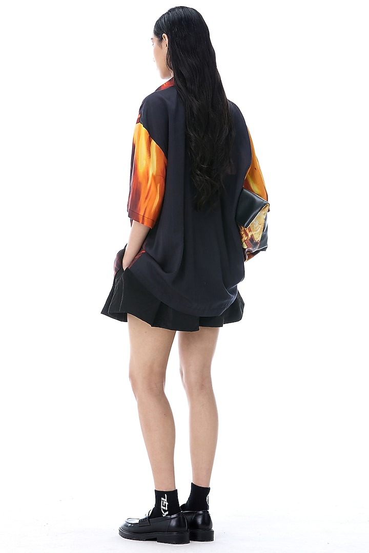 Multi-Colored Cotton Engineered Printed Shirt by Kanika Goyal at Pernia's Pop Up Shop