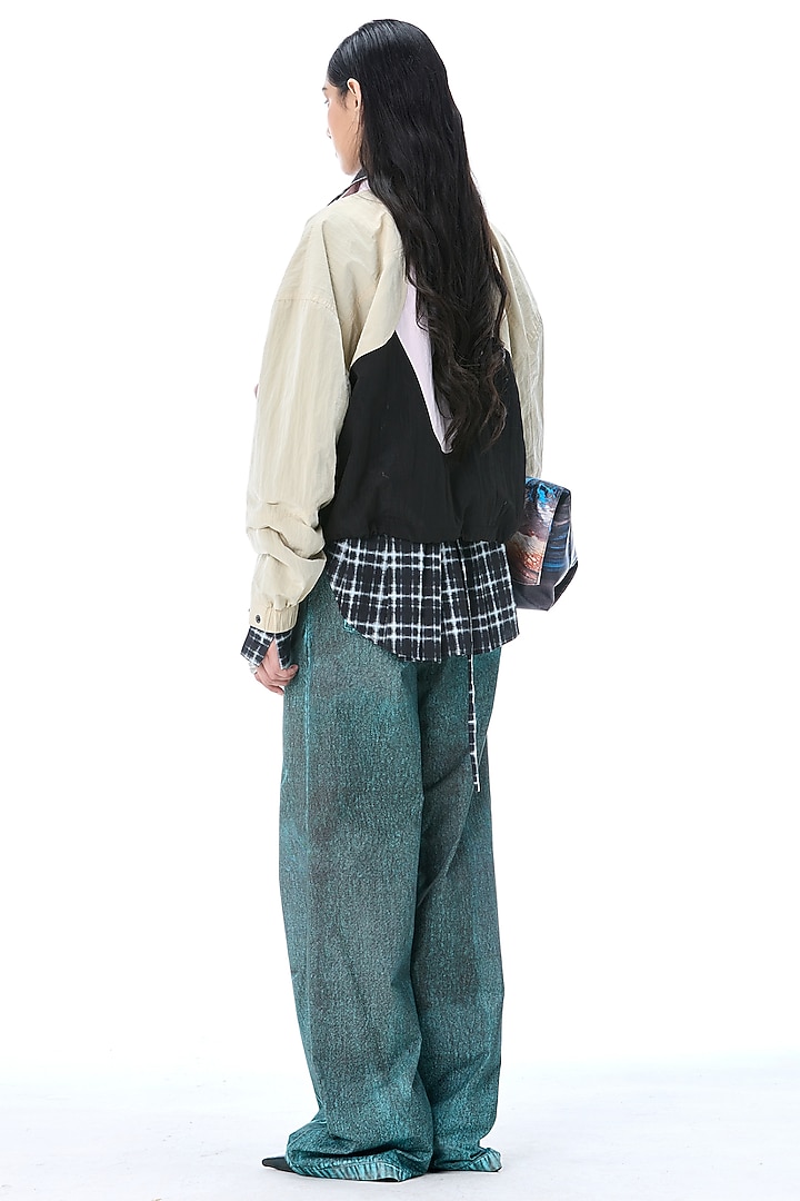 Multi-Colored Polyester Color Blocked Jacket by Kanika Goyal at Pernia's Pop Up Shop